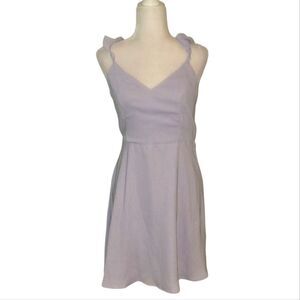 Shein Lavender Ruffle Strap Tie Back Cocktail Dress